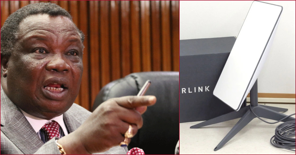 COTU Secretary General Francis Atwoli welcomed the entry of Starlink Internet to Kenya.